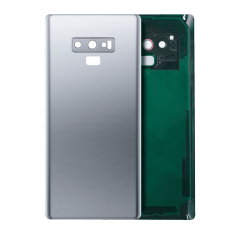 Back Cover Glass With Camera Lens Compatible For Samsung Galaxy Note 9 (No Logo) (Aftermarket Plus) (Cloud Silver)
