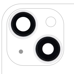 Back Camera Lens With Bracket  & Bezel Compatible For iPhone 13 / 13 Mini  ( 2 Piece) (Aftermarket Plus) (Starlight)