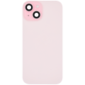 Back Glass With Steel Plate With Wireless NFC Charging MagSafe Magnet & Flashlight Flex Compatible For iPhone 15 (Used OEM Pull: Grade A) (Pink)