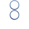 Back Camera Bezel Ring Only Compatible For iPhone 16 / 16 Plus (Ultramarine) (2 Piece Set)