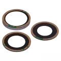 Back Camera Lens (Glass Only) With Adhesive Compatible For iPhone 16 Pro / 16 Pro Max (3 Piece Set) (Real Sapphire) (Premium)