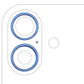 Back Camera Bezel Ring Only Compatible For iPhone 16 / 16 Plus (Ultramarine) (2 Piece Set)