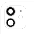 Back Camera Lens With Bracket & Bezel Compatible For iPhone 12 / 12 Mini (Aftermarket Plus) (White)