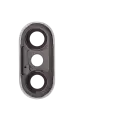 Back Camera Lens With Bracket & Bezel Compatible For iPhone X (Silver)