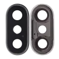 Back Camera Lens With Bracket & Bezel Compatible For iPhone X (Silver)