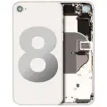Back Housing W/ Small Components Pre-Installed Compatible For iPhone 8 (Used OEM Pull: Grade A) (Silver)