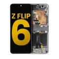 Inner OLED Assembly With Frame Compatible For Samsung Galaxy Z Flip 6 5G (US & International) (Refurbished) (Silver Shadow)
